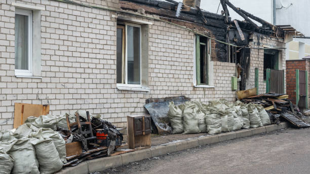 Professional Fire Damage Removal technician working in Chester, MD